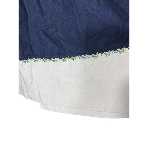 Vintage Hartstrings Linen Blend Blue Dress Size 6 - Picture 5 of 10